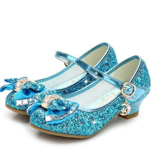 Butterfly Children Princess Shoes Girls Bowtie Candy Color Hight Heels