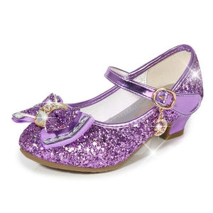 Butterfly Children Princess Shoes Girls Bowtie Candy Color Hight Heels