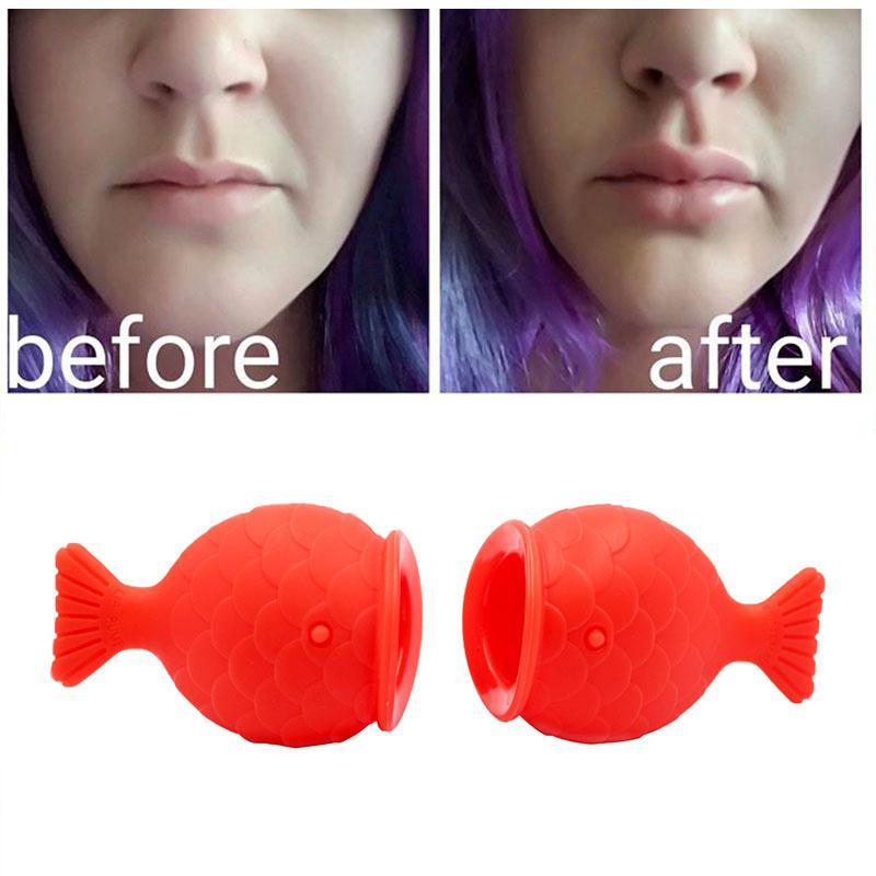 VIBRANT GLAMOUR Women Sexy Full Lips Plumper Enhancer Lip Care Silicone Fish Shape Lip Plump Natural Pout Mouth Beauty Tool