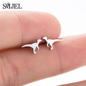 Stainless Steel Mickey Stud Earrings for Women Girls Minimalist Fox Cat Hedgehog Earings