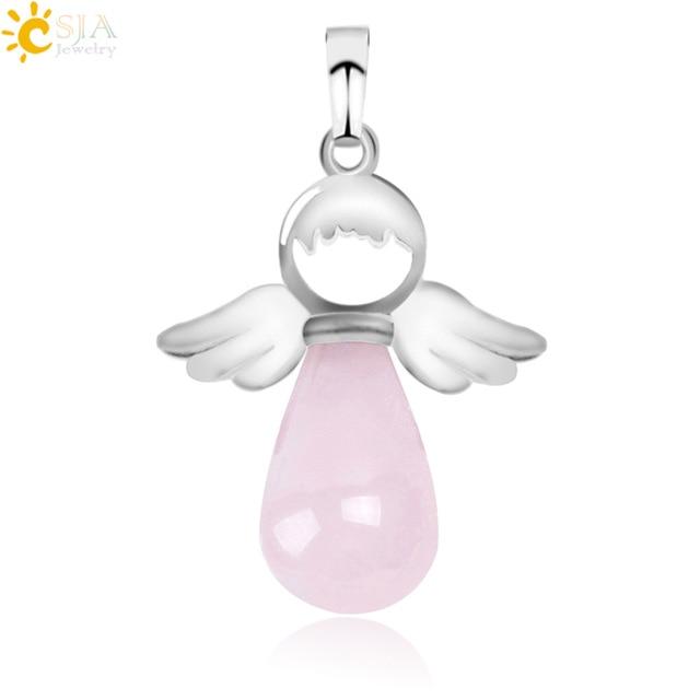 Natural Stones Angels Wings Pendant for Necklace Pendant