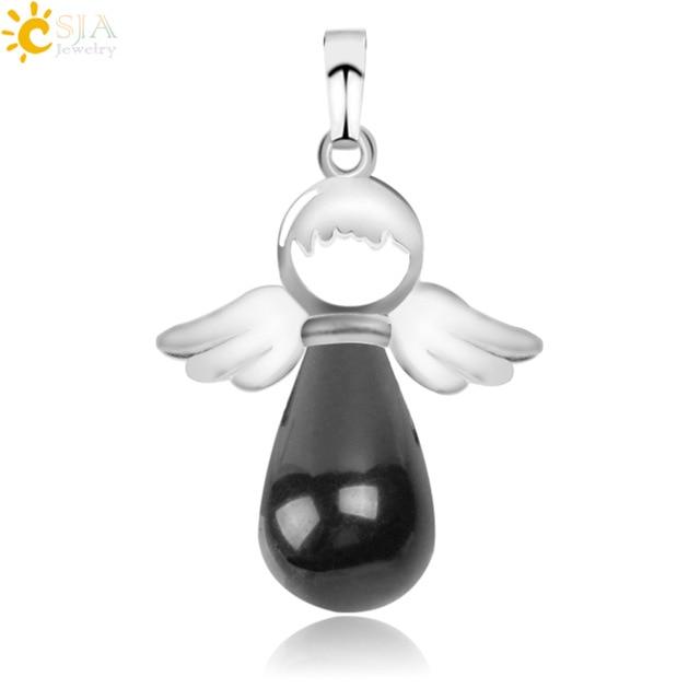 Natural Stones Angels Wings Pendant for Necklace Pendant