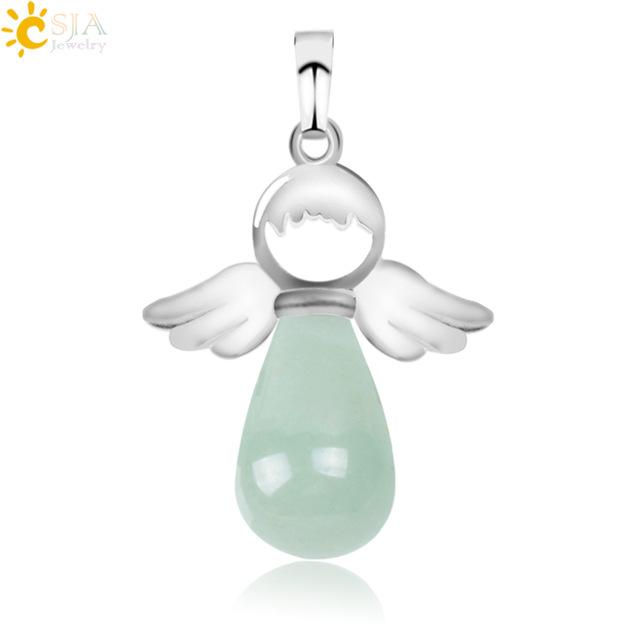 Natural Stones Angels Wings Pendant for Necklace Pendant