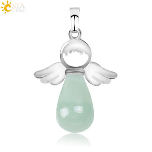 Natural Stones Angels Wings Pendant for Necklace Pendant