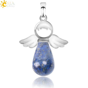 Natural Stones Angels Wings Pendant for Necklace Pendant