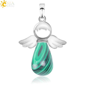 Natural Stones Angels Wings Pendant for Necklace Pendant