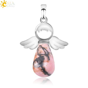 Natural Stones Angels Wings Pendant for Necklace Pendant