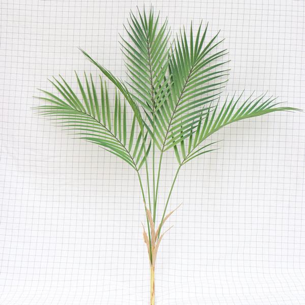 88cm 9 Fork Tropical Fake Palm Tree Bouquet Artificial Leaves Branch Large Green False Plant Plastic Leaf For Hawaii Party Decor