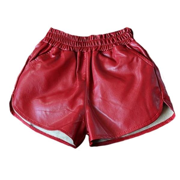 summer new fake leather baby girls shorts pu boys shorts infant baby shorts