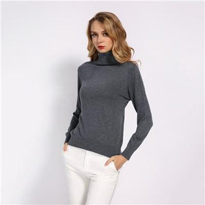 GCAROL New Fall Winter 30% Wool Turtleneck Sweater Soft Handle Warm Women Jumper OL Render Knit Pullover S-3XL