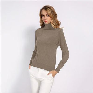 GCAROL New Fall Winter 30% Wool Turtleneck Sweater Soft Handle Warm Women Jumper OL Render Knit Pullover S-3XL