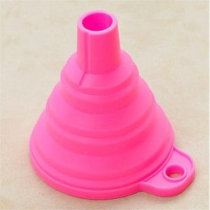 CHASANWAN 1pc Mini Silicone Gel Foldable Collapsible Style Funnel Hopper Kitchen Cooking Tools Kitchen Goods Kitchen Accessories