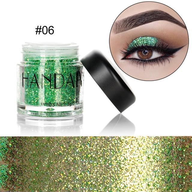 Professional Makeup Women 10 Colors Glitter Eyeshadow Powder Diamond Lips Loose Eyes Highly Pigment Shimmering Metallic Cosmetic