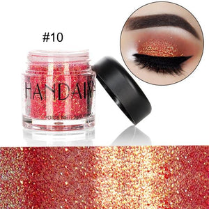 Professional Makeup Women 10 Colors Glitter Eyeshadow Powder Diamond Lips Loose Eyes Highly Pigment Shimmering Metallic Cosmetic