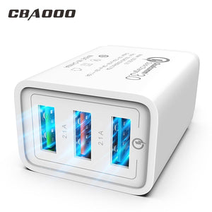 18W Quick Charge 3.0/2.0 USB Charger QC3.0 Wall Mobile Phone Charger for iPhone X Xiaomi Mi 9 Tablet iPad EU QC Fast Charging