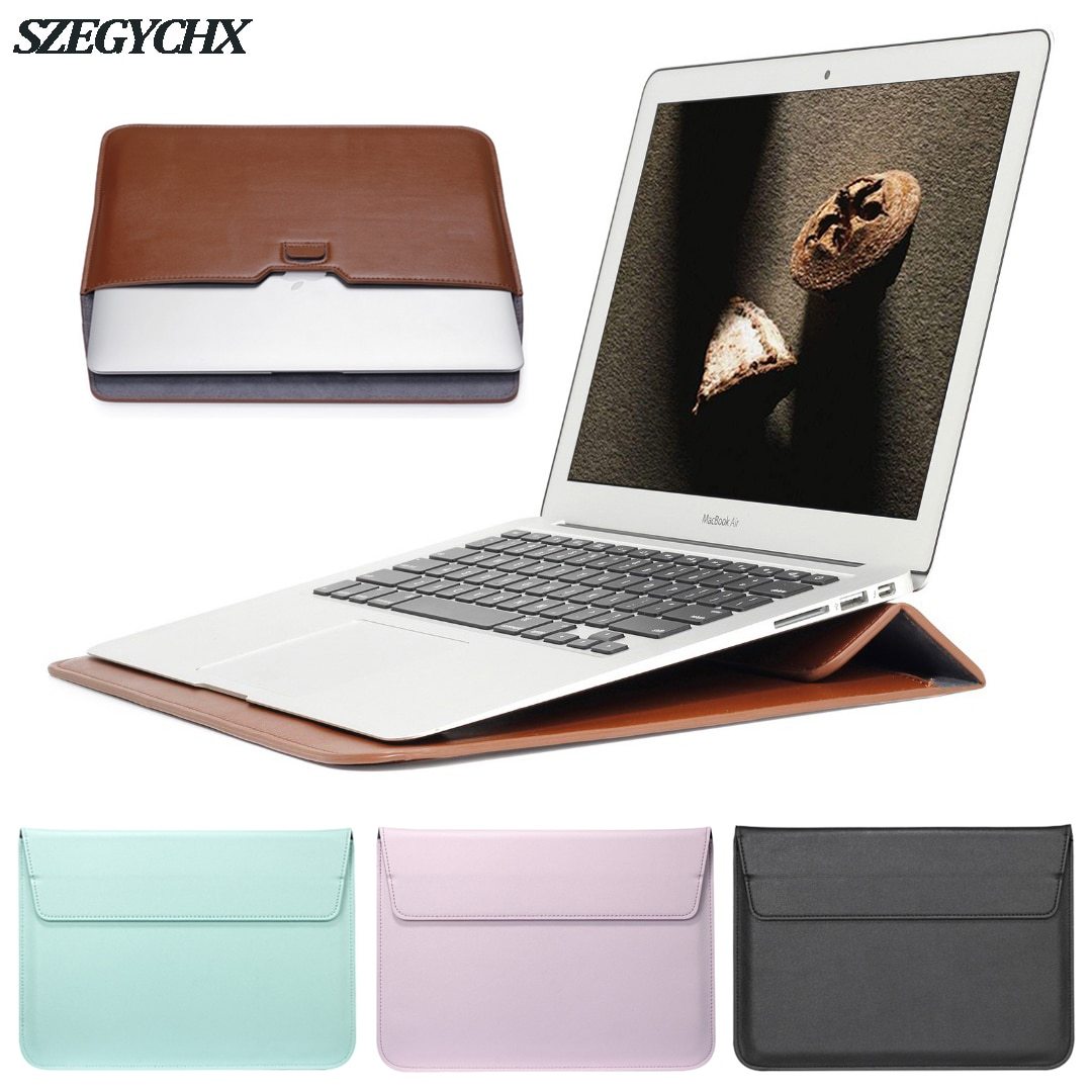 Leather Mail sack Sleeve Bag For MacBook New Air 13 A1932 For Mac Book Air 13 A1466 A1369 Pro Retina New Pro 13 15 Laptop Case