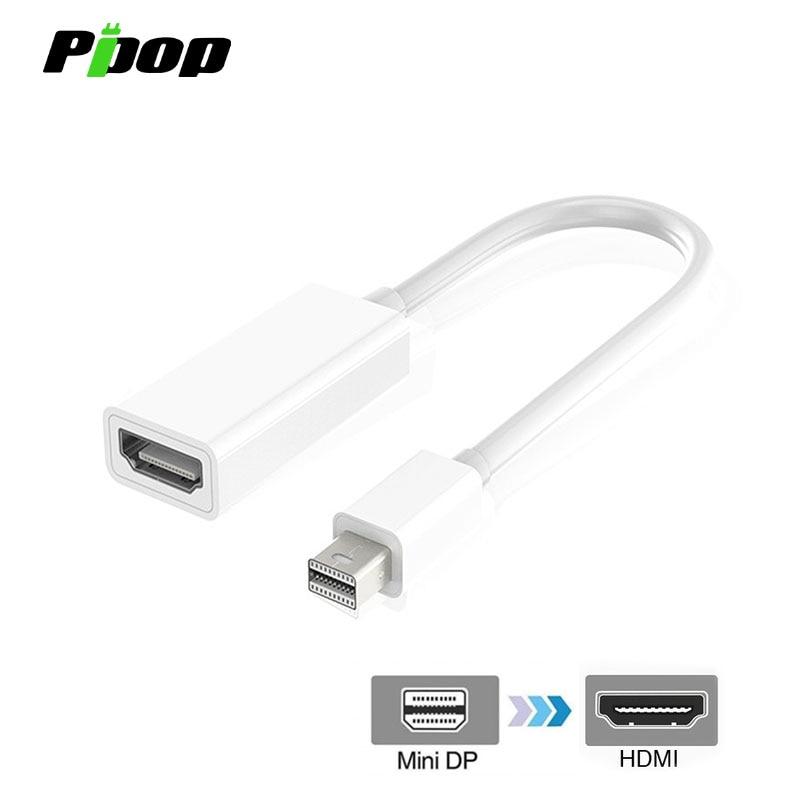 Mini DP to HDMI DisplayPort Converter 24cm Cables Male to Female Thunderbolt 2 for iMac MacBook Pro Air Mac mini Surface PC