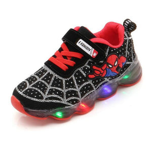 Boys Sneaker Girls Spiderman Kids Led Shoes With Lights Sneaker