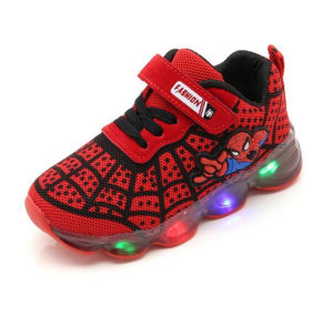 Boys Sneaker Girls Spiderman Kids Led Shoes With Lights Sneaker