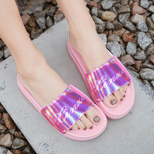 Rhinestone Women Slippers Summer Slides Women Flip Flops