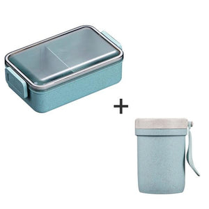 WORTHBUY Japanese Microwave Bento Box Wheat Straw Child Lunch Box Leak-Proof Bento Lunch Box For Kids School Food Container