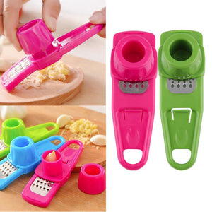 Multifunction Home Kitchen Plastic Stainless Steel Garlic Press Chopper