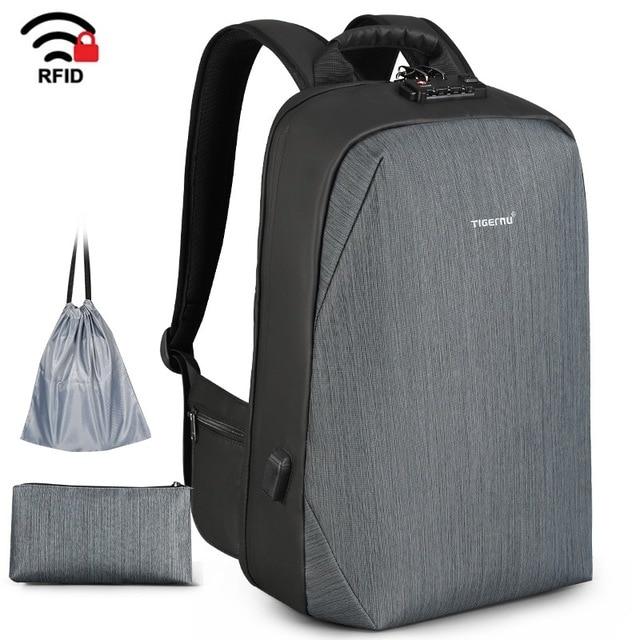 No Key Anti theft TSA Lock Fashion Men Backpacks