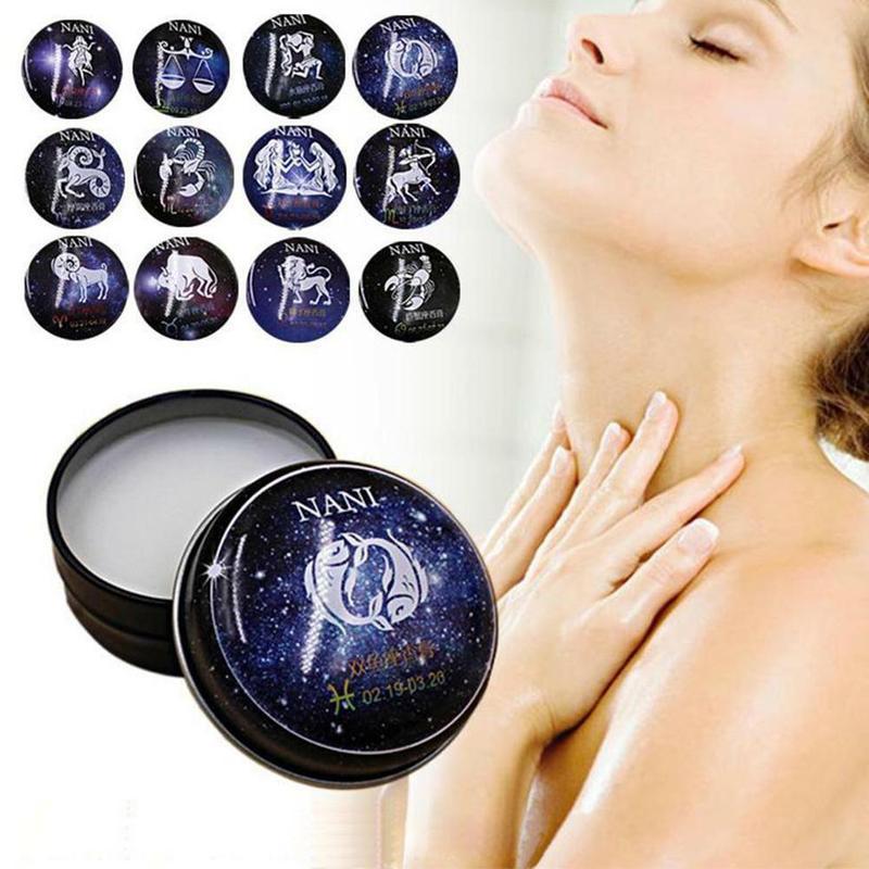 Universal 12 Constellation Solid Perfume Portable Skin Care Balm Deodorants