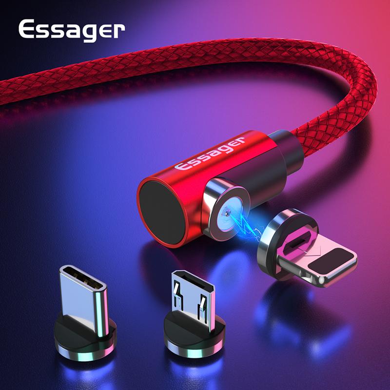 Essager Magnetic Cable Micro USB Type C Charging Cable For Samsung iPhone 7 6 Charger Fast Magnet cable USB C Cord Wires Adapter