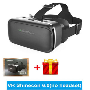 Original VR shinecon 6.0 headset version virtual reality glasses 3D glasses headset helmets smartphone Full package + controller