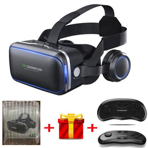 Original VR shinecon 6.0 headset version virtual reality glasses 3D glasses headset helmets smartphone Full package + controller