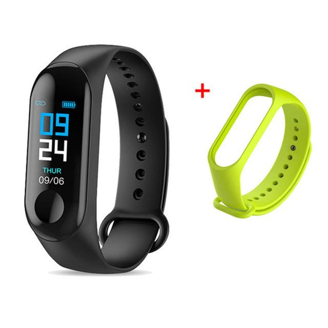 M3 Smart Bracelet Band Fitness Tracker Heart Rate Blood Pressure Messages Reminder Color Screen Waterproof Sport Wristband