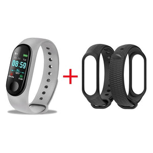 M3 Smart Bracelet Band Fitness Tracker Heart Rate Blood Pressure Messages Reminder Color Screen Waterproof Sport Wristband