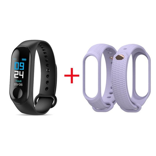 M3 Smart Bracelet Band Fitness Tracker Heart Rate Blood Pressure Messages Reminder Color Screen Waterproof Sport Wristband