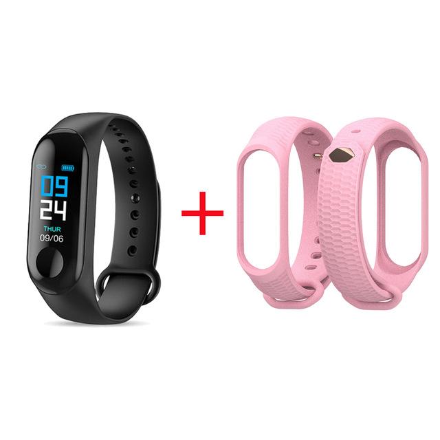 M3 Smart Bracelet Band Fitness Tracker Heart Rate Blood Pressure Messages Reminder Color Screen Waterproof Sport Wristband