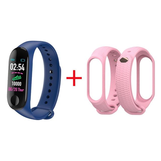 M3 Smart Bracelet Band Fitness Tracker Heart Rate Blood Pressure Messages Reminder Color Screen Waterproof Sport Wristband