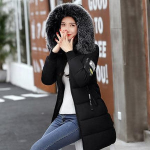 Winter Jacket Women 2019  Fashion  Fur Hooded Quilted winter coat women Warm Down Cotton Parka female jackets Plus Size YG228