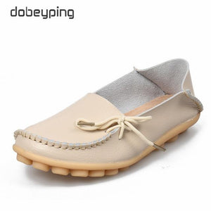 New Moccasins Women Autumn Woman Loafers Genuine Leather Female Shoes