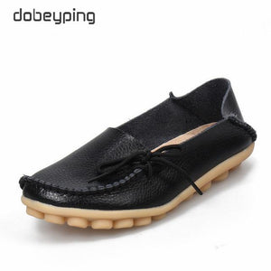 New Moccasins Women Autumn Woman Loafers Genuine Leather Female Shoes