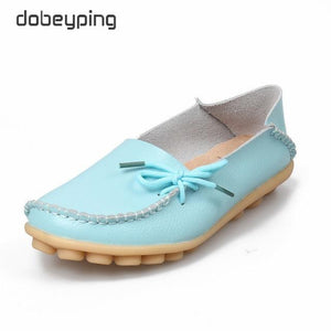 New Moccasins Women Autumn Woman Loafers Genuine Leather Female Shoes