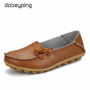 New Moccasins Women Autumn Woman Loafers Genuine Leather Female Shoes