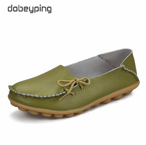 New Moccasins Women Autumn Woman Loafers Genuine Leather Female Shoes