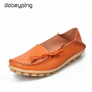 New Moccasins Women Autumn Woman Loafers Genuine Leather Female Shoes