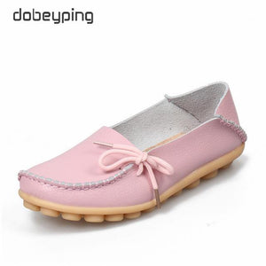 New Moccasins Women Autumn Woman Loafers Genuine Leather Female Shoes