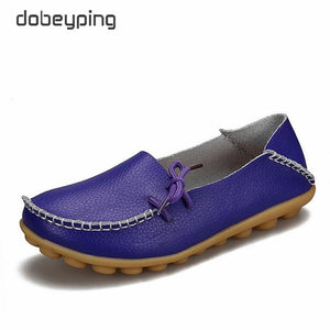 New Moccasins Women Autumn Woman Loafers Genuine Leather Female Shoes