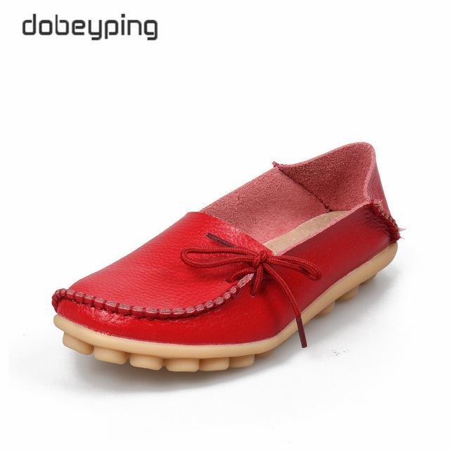 New Moccasins Women Autumn Woman Loafers Genuine Leather Female Shoes