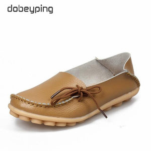 New Moccasins Women Autumn Woman Loafers Genuine Leather Female Shoes