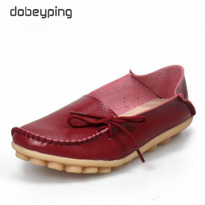 New Moccasins Women Autumn Woman Loafers Genuine Leather Female Shoes