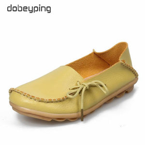 New Moccasins Women Autumn Woman Loafers Genuine Leather Female Shoes