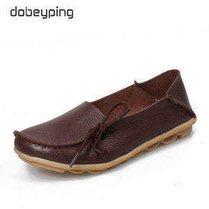 New Moccasins Women Autumn Woman Loafers Genuine Leather Female Shoes